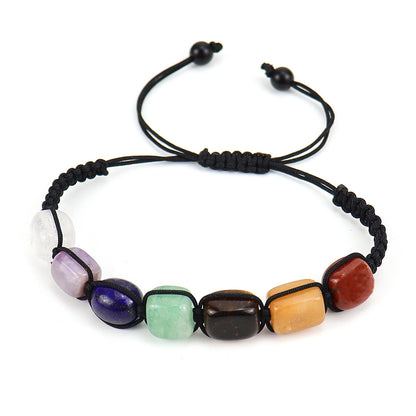 Ethnic Style Square Natural Stone Braid Bracelets