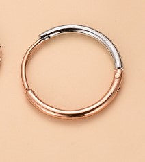 Simple Style Round Stainless Steel Plating Hoop Earrings 1 Piece