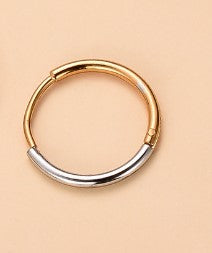 Simple Style Round Stainless Steel Plating Hoop Earrings 1 Piece