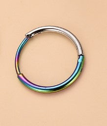 Simple Style Round Stainless Steel Plating Hoop Earrings 1 Piece