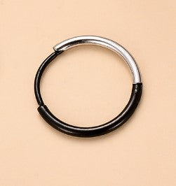 Simple Style Round Stainless Steel Plating Hoop Earrings 1 Piece