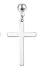 1 Piece Punk Cross Plating 201 Stainless Steel 18K Gold Plated Drop Earrings