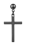 1 Piece Punk Cross Plating 201 Stainless Steel 18K Gold Plated Drop Earrings