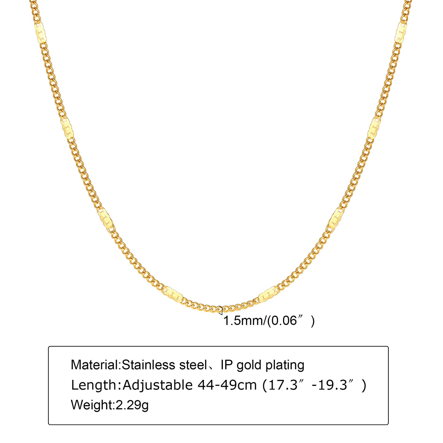 Wholesale Simple Style Solid Color Stainless Steel 18k Gold Plated Titanium Steel Necklace