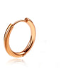 1 Piece Retro Solid Color Plating 304 Stainless Steel Titanium Steel Hoop Earrings