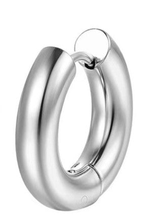 Simple Style Circle Stainless Steel Plating Earrings 1 Piece