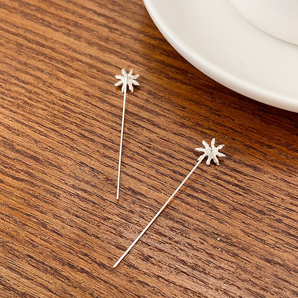 1 Pair Simple Style Flower Copper Plating 14k Gold Plated Ear Line