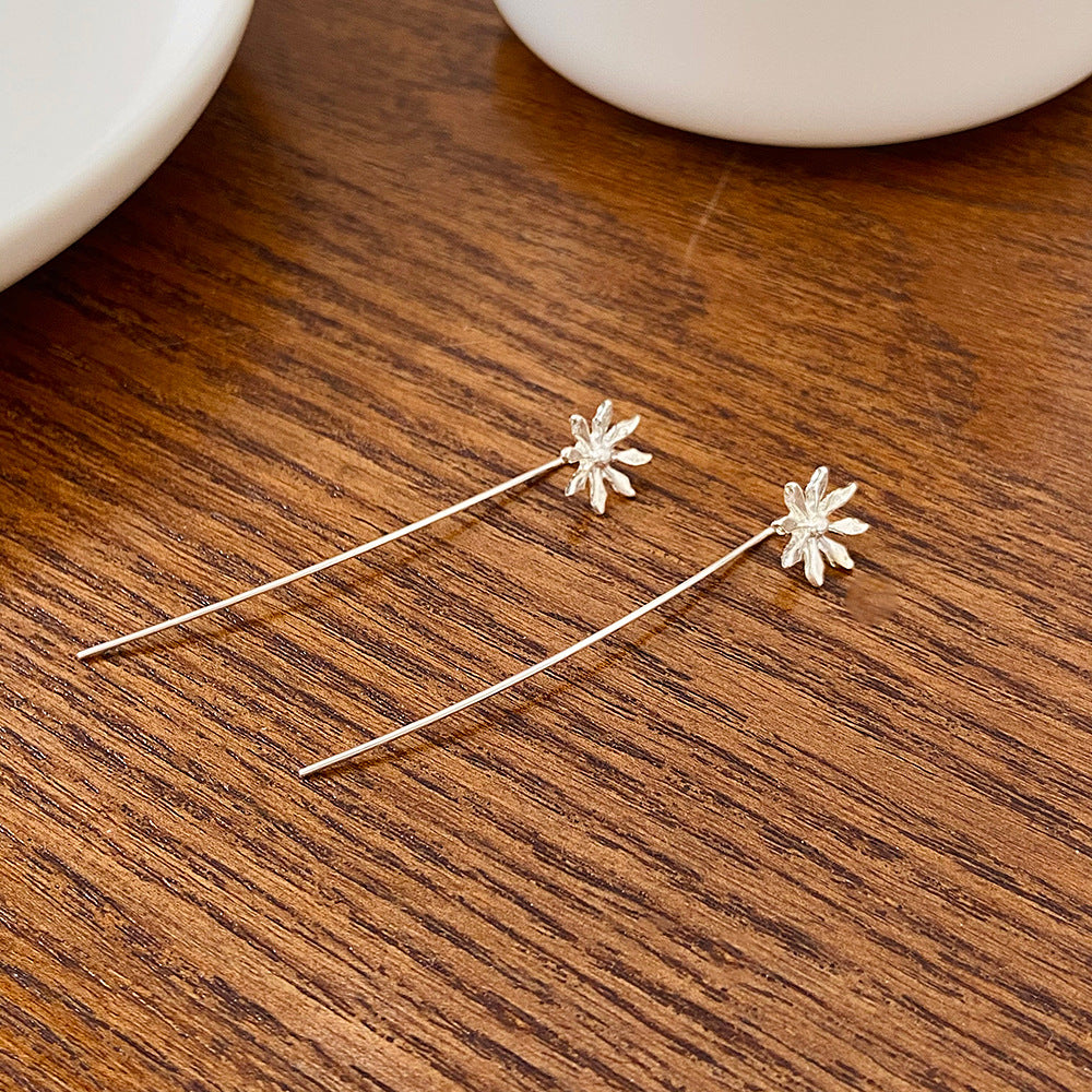 1 Pair Simple Style Flower Copper Plating 14k Gold Plated Ear Line