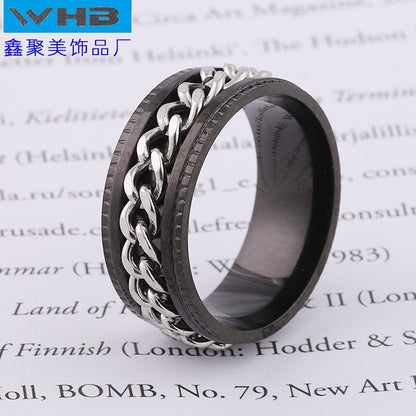 Simple Style Rhombus Stainless Steel Plating Chain Unisex Rings