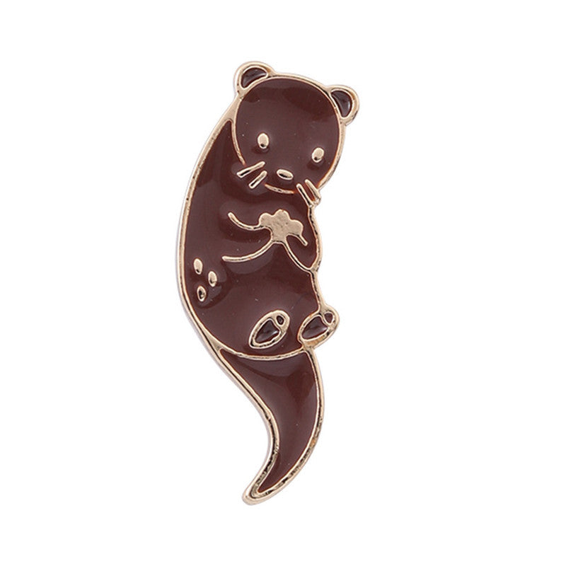 Cartoon Style Cute Cowboy Style Animal Alloy Stoving Varnish Plating Kid'S Unisex Brooches Collar Pin