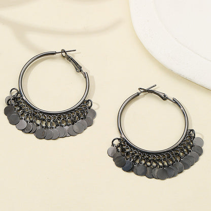 Wholesale Jewelry 1 Pair Commute Round Alloy Earrings