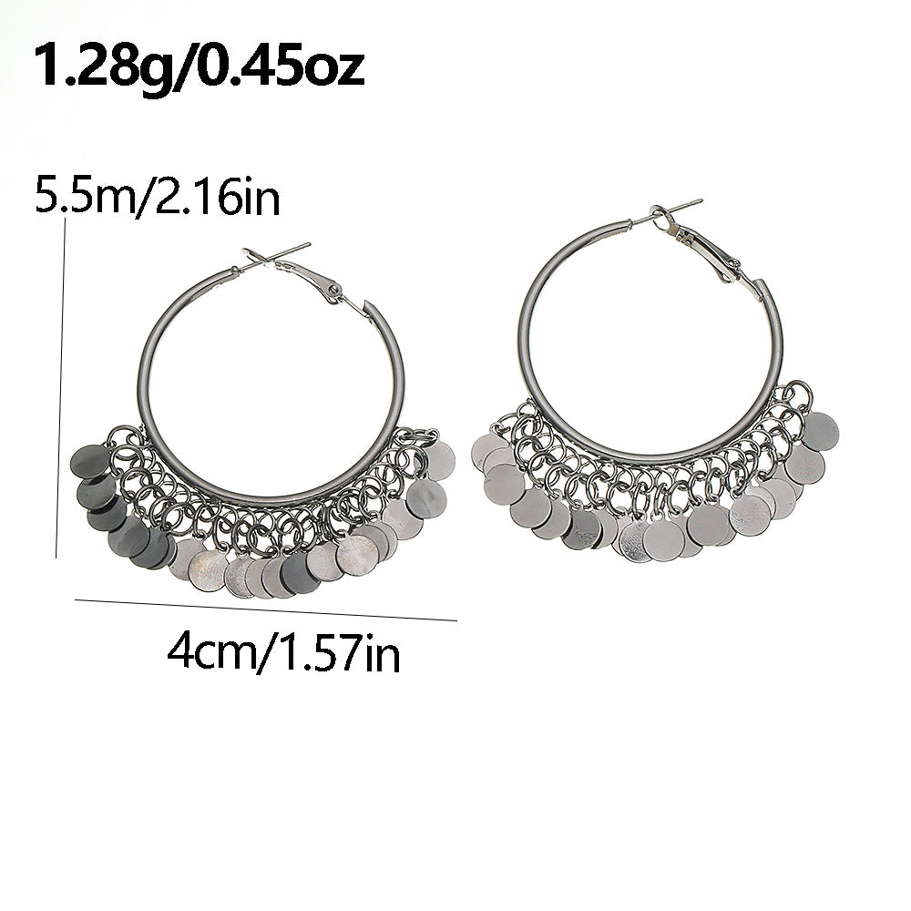 Wholesale Jewelry 1 Pair Commute Round Alloy Earrings