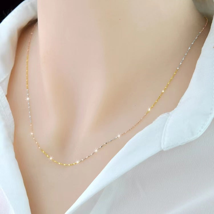 Simple Style Solid Color Titanium Steel Plating Necklace