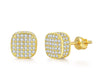 1 Pair Fashion Geometric Copper Inlay Zircon Ear Studs