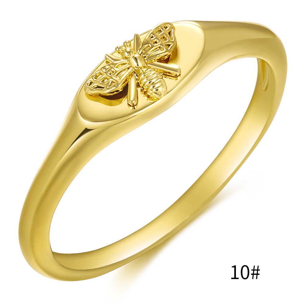 Elegant Bee Copper Plating Gold Plated Rings