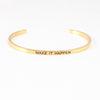 Wholesale Retro Letter Stainless Steel Bangle