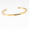 Wholesale Retro Letter Stainless Steel Bangle