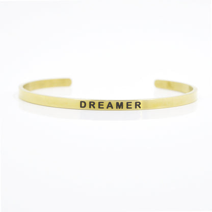 Wholesale Simple Style Letter Stainless Steel Bangle