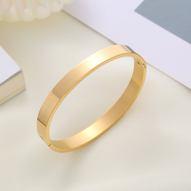 Wholesale Basic Solid Color Stainless Steel Bangle