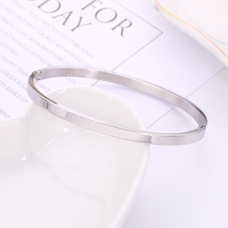 Wholesale Basic Solid Color Stainless Steel Bangle