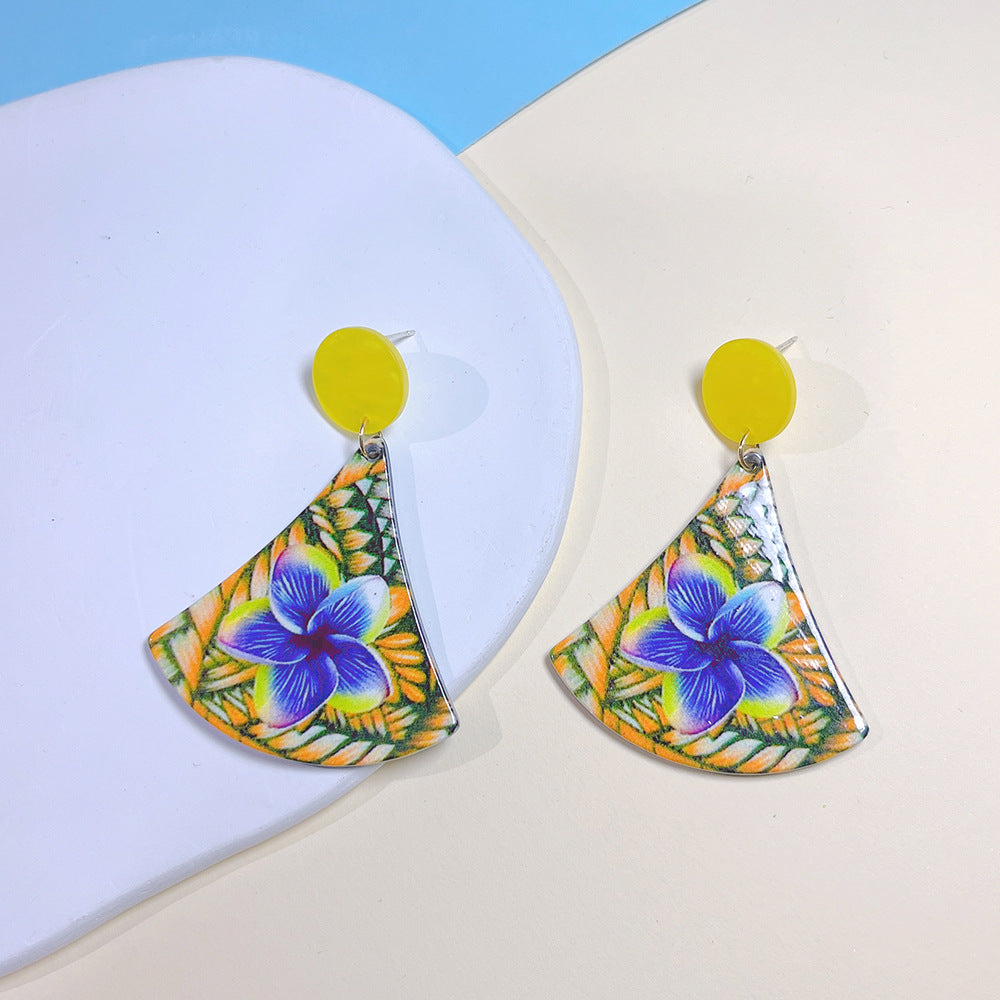 Wholesale Jewelry 1 Pair Bohemian Geometric Arylic Drop Earrings