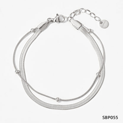 Wholesale Retro Solid Color Stainless Steel Titanium Steel Plating Bracelets Necklace
