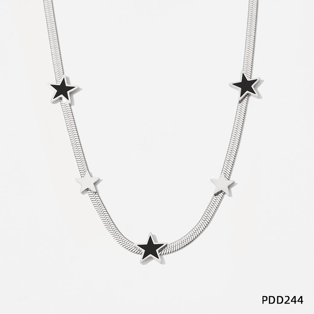 Wholesale Classic Style Star Stainless Steel Titanium Steel Plating Bracelets Necklace