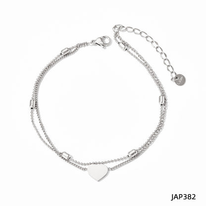 Wholesale Beach Heart Shape Stainless Steel Titanium Steel Bracelets Anklet Necklace