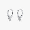 1 Pair Classic Style Solid Color Sterling Silver Plating Inlay Zircon Silver Plated Earrings