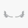 1 Pair Classic Style Leaf Sterling Silver Plating Inlay Zircon Rhodium Plated Ear Studs