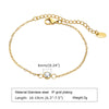 Elegant Geometric 201 Stainless Steel 18K Gold Plated Zircon Bracelets In Bulk