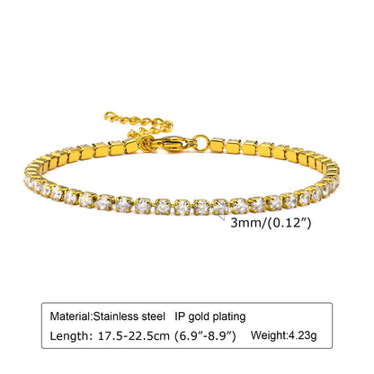 Ig Style Lady Devil's Eye Stainless Steel Inlay Zircon Bracelets