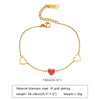 Ig Style Korean Style Round Heart Shape Flower Stainless Steel Plating Inlay Zircon 18k Gold Plated Bracelets