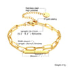 Wholesale Simple Style Geometric Stainless Steel 18k Gold Plated Bracelets