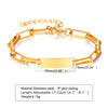 Wholesale Simple Style Geometric Stainless Steel 18k Gold Plated Bracelets