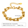 Wholesale Simple Style Geometric Stainless Steel 18k Gold Plated Bracelets