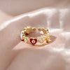 Simple Style Devil's Eye Copper Plating Gold Plated Rings