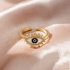 Simple Style Devil's Eye Copper Plating Gold Plated Rings