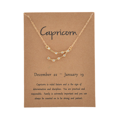 Simple Style Constellation Alloy Plating Inlay Rhinestones Women's Necklace