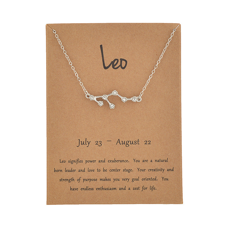 Simple Style Constellation Alloy Plating Inlay Rhinestones Women's Necklace