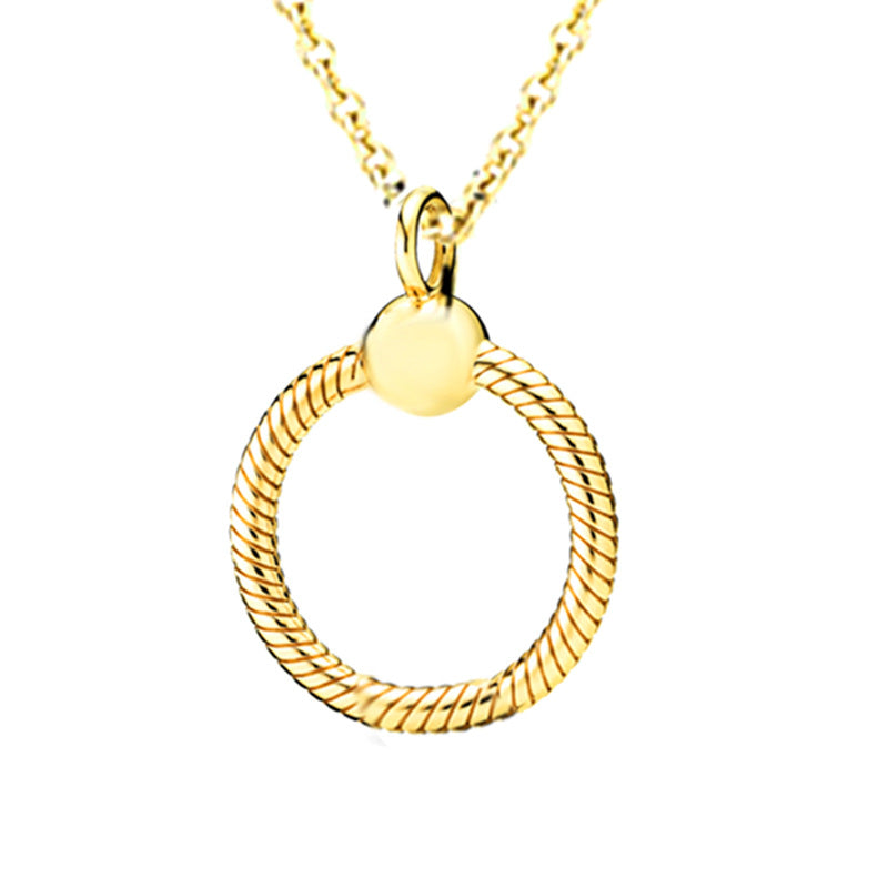 Simple Style Round Alloy Plating Gold Plated Necklace