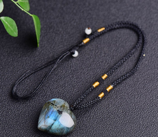 Simple Style Heart Shape Natural Stone Wholesale Pendant Necklace