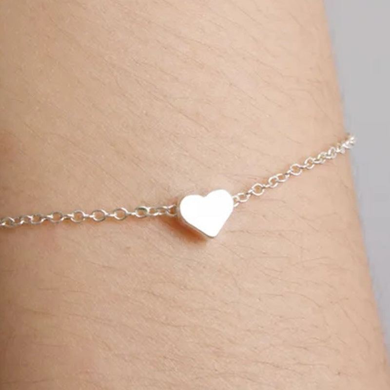 Simple Style Heart Shape Alloy Women's Bracelets