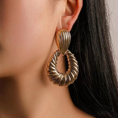 Wholesale Jewelry 1 Pair Retro Round Alloy Drop Earrings