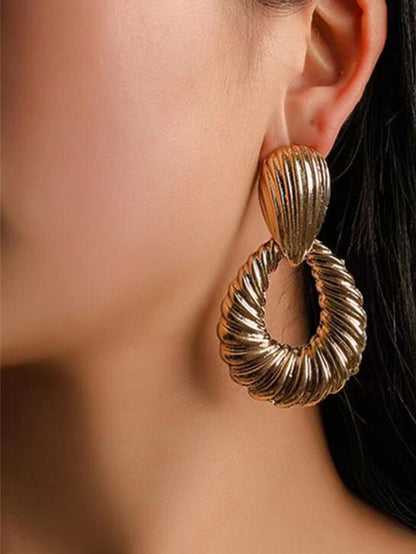 Wholesale Jewelry 1 Pair Retro Round Alloy Drop Earrings