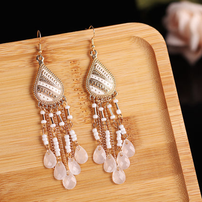 Wholesale Jewelry 1 Pair Ethnic Style Water Droplets Alloy Drop Earrings