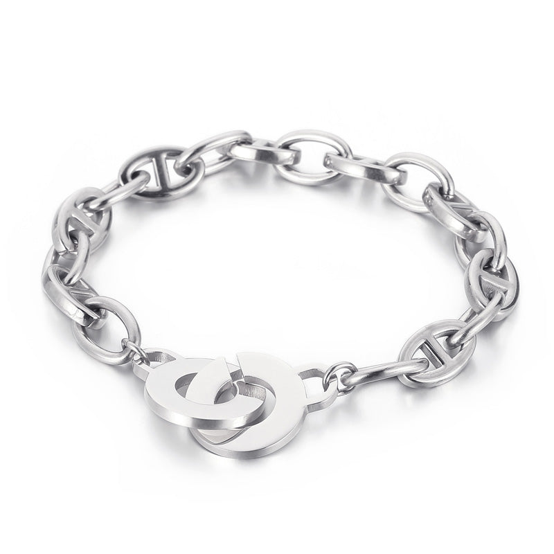 Wholesale Simple Style Geometric Titanium Steel Bracelets