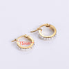 Heart Plating Stainless Steel Mud Drill 18K Gold Plated Earrings