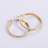 Heart Plating Stainless Steel Mud Drill 18K Gold Plated Earrings