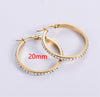 Heart Plating Stainless Steel Mud Drill 18K Gold Plated Earrings